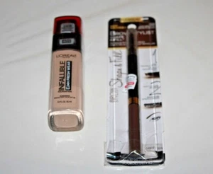 L'Oreal Brow Stylist Shape & Fill #410 + Foundation #405 Lot Of 2 Sealed - Picture 1 of 2