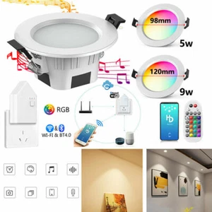 1-10x 5W 9W 15W Inteligente Bluetooth RGB LED Downlight Foco WIFI Control Alexa - Imagen 1 de 17
