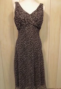 Adrianna Papell Women's Dress Size 10 Polka Dot Black White Sleeveless Lined - Picture 1 of 8