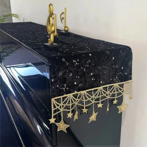 Copri pianoforte moderno velluto panca panno tastiera copri nappe - Foto 1 di 11