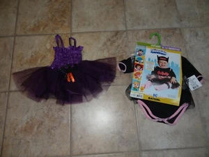 Kleinkind Mädchen Größe 6-12 Monate Fledermaus Mädchen und Hexe Tutu Halloween Kostüm ** Neu mit Etikett ** - Bild 1 von 3