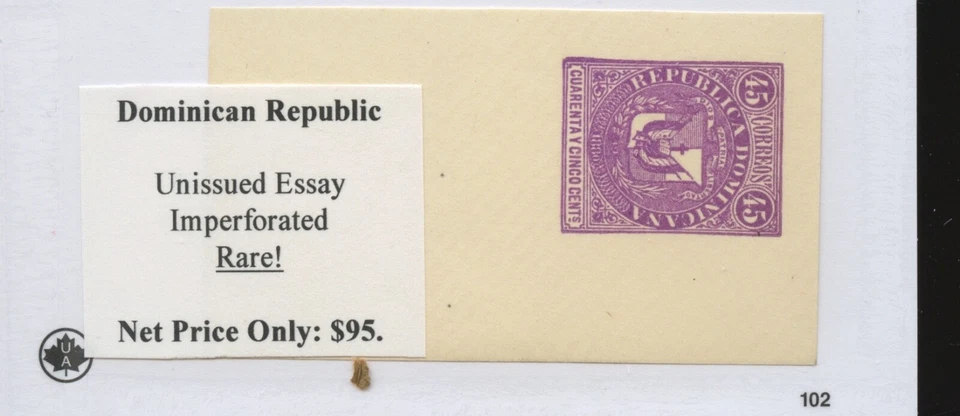 REPÚBLICA DOMINICANA NO EMITIDO Ensayo Imperial RARO Gato $?? sello Foto 1 de 1