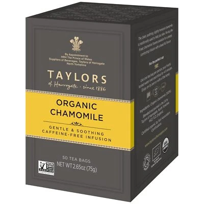 Taylors of Harrogate Organic Chamomile Herbal Tea, 50 Teabags - Image 1 of 4