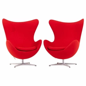 Arne Jacobsen for Fritz Hansen Mid Century Egg Chair - Pair - Picture 1 of 13
