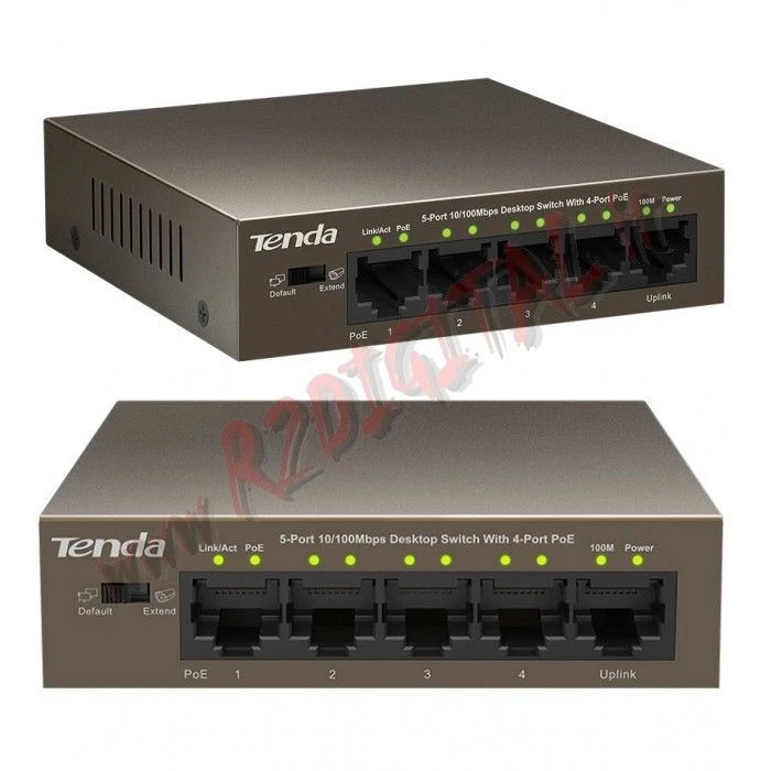 Tenda Switch 5p 10/100mbps di Dui 4p PoE *clcshop/f*