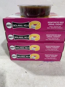 Lot Of 4-HARVEY'S BOL-WAX No. 6, Part # 011305 Reinforced Wax Urinal Gasket. - Picture 1 of 6