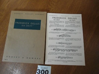 £2 OFF - FREDERICK DELIUS Sea Drift - Hawkes Orchestra Pocket Score No.43 - Image 1 of 4
