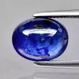 1.73ct 7.5x7mm Oval Cabochon Blue Sapphire Gemstone Madagascar - Imagen 1 de 2