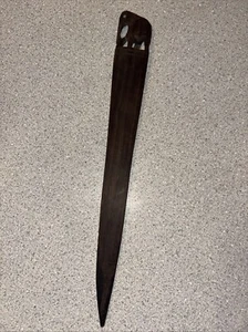 Wooden Hand Carved Letter Opener w/ Elephant Top Made in India  - Picture 1 of 6