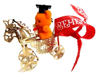 Adorno OSO CABALLO DE MONTAR oro destellado latón Foto 1 de 4