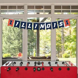 Illinois Fighting Illini Banner Flags On A String - Picture 1 of 4