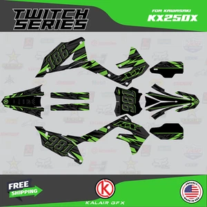 Graphics Decal Kit for Kawasaki KX250X 2021 2022 2023 2024 Twitch - Green - Bild 1 von 6