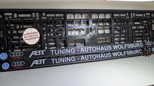 2x car number plate frame holder UV PRINT - ABT Autohous tuning *Authentic* - Picture 1 of 3