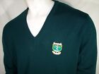 New Joya Large Green Wool V-neck Sweater Waterville Golf Links Ireland