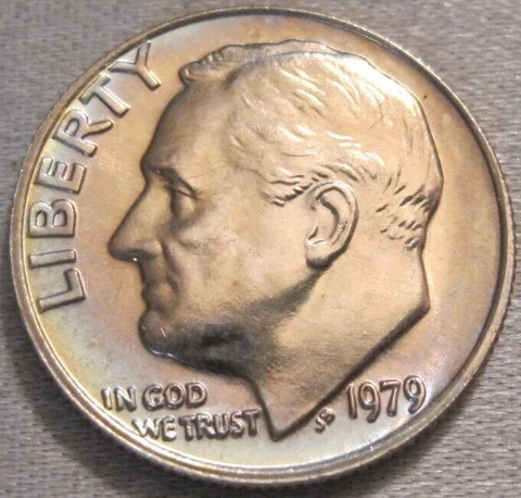 ALBUM TONED AS SHOWN - 1979 P UNCIRCULATED ROOSEVELT DIME *** 813 Cover