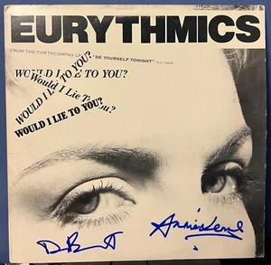 Eurythmics signed Would I Lie To You? 12" lp album ANNIE LENNOX DAVE STEWART - Picture 1 of 8