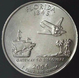 2004-P 25C State Quarter Florida BU CLAD 20uc0225-1 - Picture 1 of 2