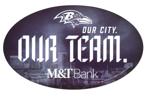 Baltimore Ravens 2019 OUR TEAM M&T Stadium Refrigerator Car MAGNET 7.5" x 4.5" Cover