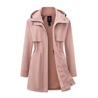 Wantdo Women Lightweight Rain Jackets Waterproof Rain Trench Coats Long Raincoat - Image 1 of 4