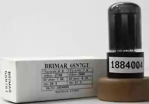 BRIMAR 6SN7GT Black Coated Glass Made in England Amplitrex Tested Qty 1 Pc - Picture 1 of 7