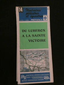  CARTE IGN 14  1/50000  itineraires pedestres  equestres luberon sainte victoire - Imagen 1 de 1