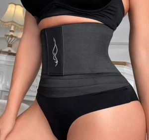 Shein Solid Black Wrap Waist Trainer Length 118.1" Size Large 🔥 - Bild 1 von 22