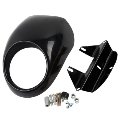 Black Headlight Fairing Mask For Harley Sportster Front Fork Cowl XL 1200 / 883 - Image 1 of 4