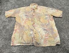 Tori Richard Hawaiian Short Sleeve Button Down Shirt Leaves XL EUC￼