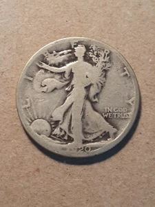 1920 D WALKING LIBERTY HALF DOLLAR - Picture 1 of 2