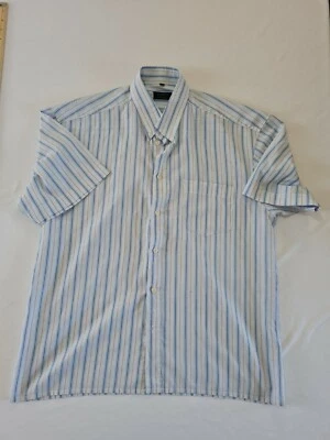 Camisa Para Hombre Limit Informal Talla XL Azul Rayas Manga Corta 7705 Foto 1 de 4