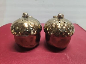 Copper Color Acorn Salt And Pepper Shakers Pre-owned - Picture 1 of 10