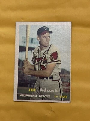Joe Adcock 1957 Topps.  Excellent Condition. - Image 1 of 4