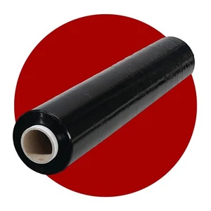 1 X STRONG ROLL BLACK PALLET STRETCH SHRINK WRAP CAST PARCEL PACKING CLING FILM - Picture 1 of 7