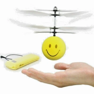 Mini Copter Toy Smile Flying Ball Flyer Hand-Controlled Helicopter Sensor B/O US - Image 1 of 2