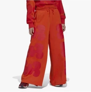 Marimekko Adidas size S (AU8 10 12) Fleece Pants wide legs loose fit - Picture 1 of 14