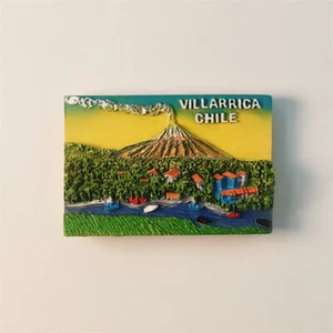 Chile Fridge Magnets (South America) Villarrica volcano - The Andes - Picture 1 of 4