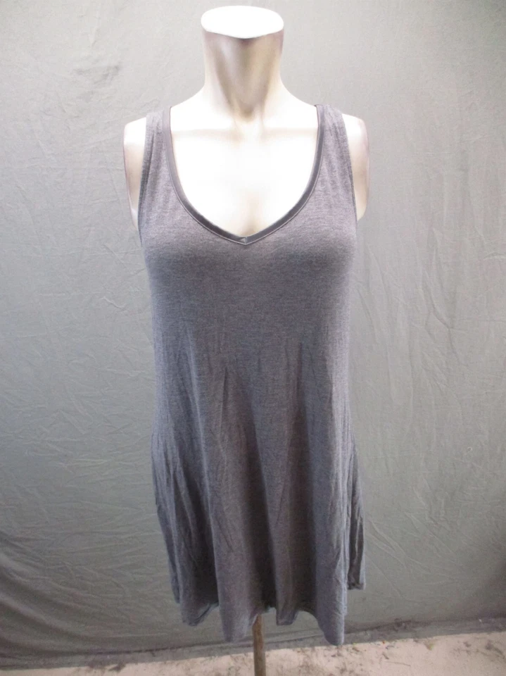 Vestido de salón FELINA talla XL gris mezcla modal cuello redondo brazo caído 996 Foto 1 de 4