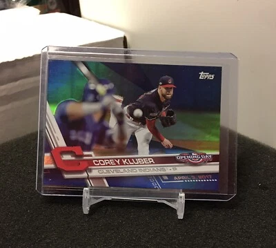 Corey Kluber Blue Foil 2017 Topps Opening Day card 63 Cleveland Indians - Image 1 of 4