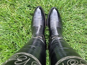 9.5 D ⭐ TONY LAMA ⭐ GOLD LABEL⭐ BUFFALO ⭐ VTG ⭐ CUSTOM ⭐ STOVEPIPE ⭐WESTERN BOOT - Picture 1 of 24