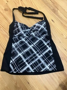 Carmen Marc Valvo Swimwear Women Black Swimsuit Top L - Picture 1 of 3