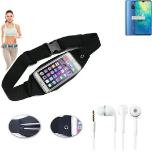 Sac Ceinture bandoulière taille pour Huawei Mate 20 + écouteurs Sport Fitness - Photo 1/5