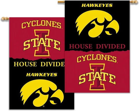 BSI House Divided 2-Sided 28" x 40" Banner with Pole Sleeve - Iowa Iowa State Cover