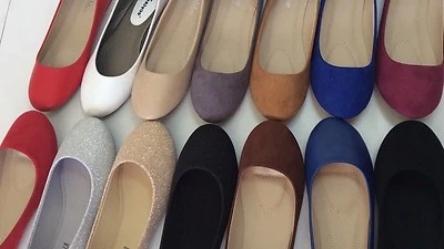 Nuevo Mujer Básico Punta Redonda Ballet Pisos Sin Cordones Mocasines Zapatos Todos los Colores a la Oferta Foto 1 de 4