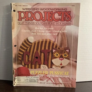 Rare VTG Weekend Woodworking Projects Magazine March 1991 The Puzzled Pussycat - Picture 1 of 4
