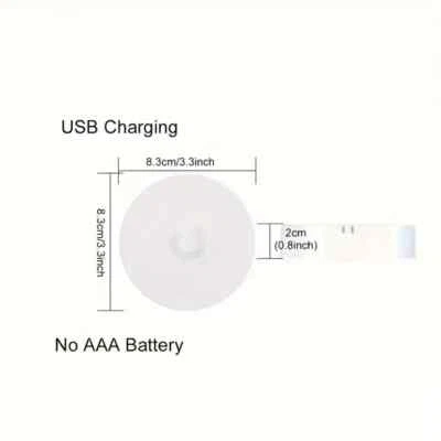 Luce bianca Notturna A LED Con Sensore Di Movimento, Ricaricabile Tramite USB - Immagine 1 di 4