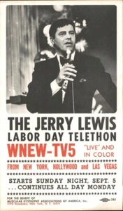 Scarce JERRY LEWIS Labor Day Telethon for Muscular Dystrophy; Donations; N Mint - Imagen 1 de 2