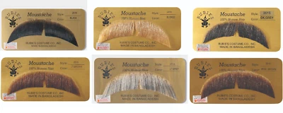 Rubies Character Human Hair Moustache Costume -Professional Character Moustache - Image 1 of 4