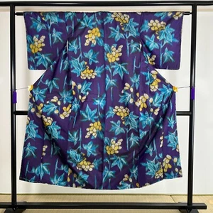 "Kimono japonés antiguo K3016111 seda ""Meisen"" - Imagen 1 de 8