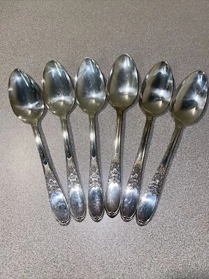 BURGUNDY aka CHAMPAGNE 1934 PLACE/OVAL SOUP/TABLE SPOON WM ROGERS  IS. Lot Of 6 - Изображение 1 из 4