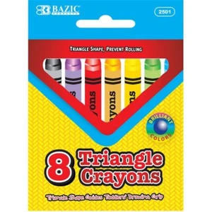 8 Assorted color Triangle Crayons - Picture 1 of 1
